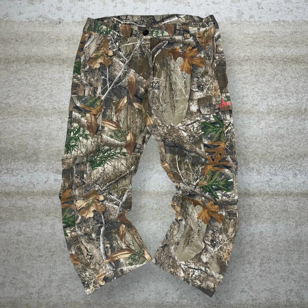 Vintage 90s Realtree Tactical Pants 38x30 Baggy Wide Leg Fit Hunting Camo Cargos - Picture 2 of 6